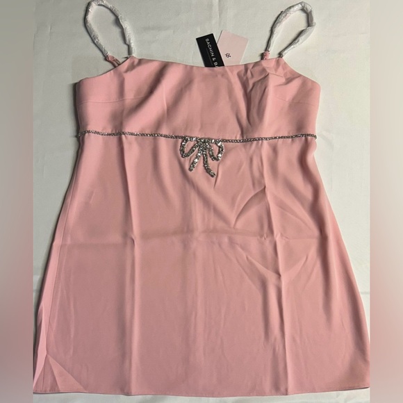NWT Sachin & Babi Scoop-Neck Bow Mini Dress - Picture 7 of 7